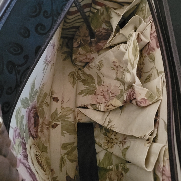 Brighton Travel Collection U 270960 Overnight Travel Bag Brown Leather Trim - Picture 6 of 6